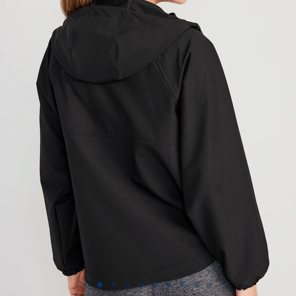 NWT OLD NAVY StretchTech Hooded Zip Jacket Color BLACK JACK - Picture 2 of 6